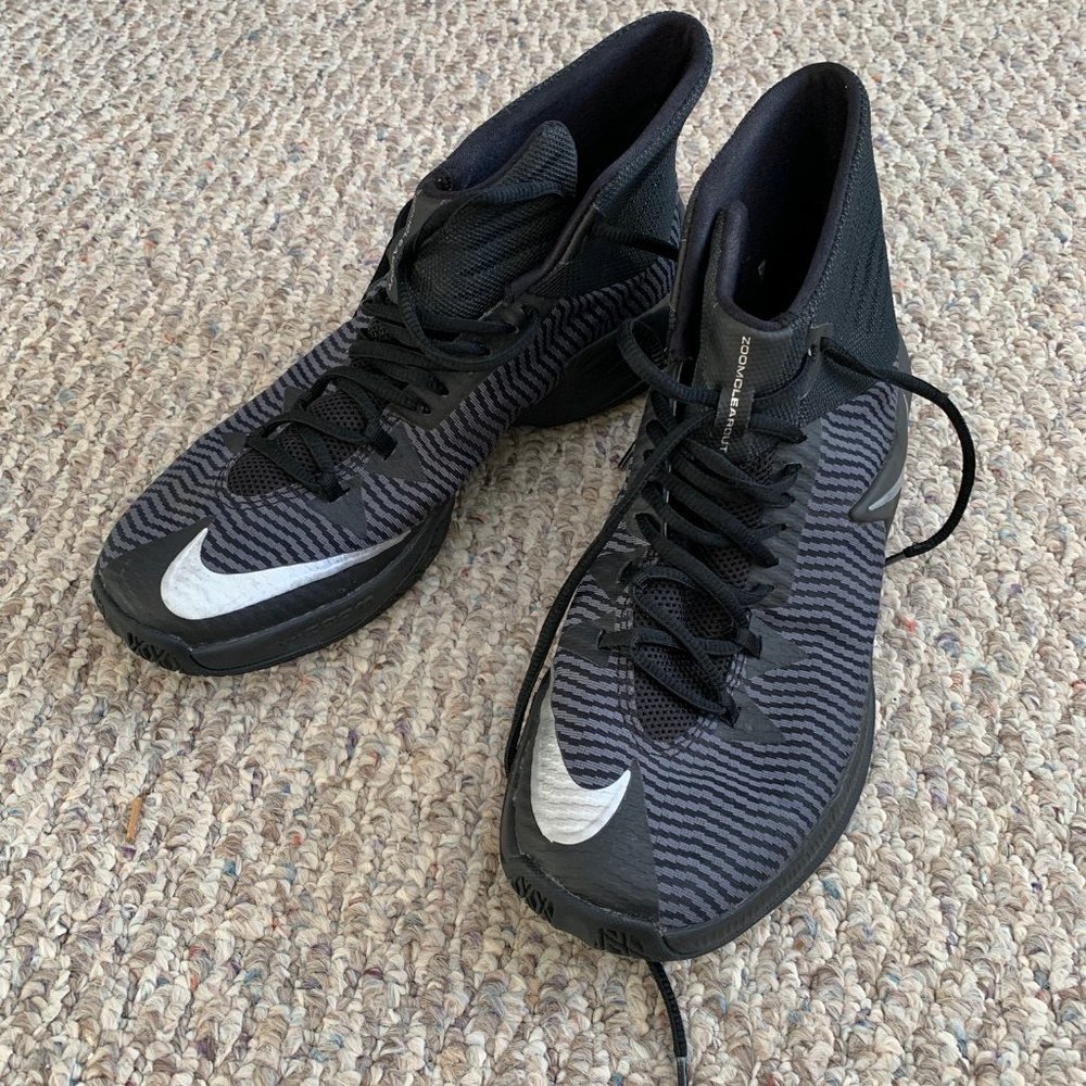 Nike Men's Zoom Clear Out Black Anthracite Basketball Shoes